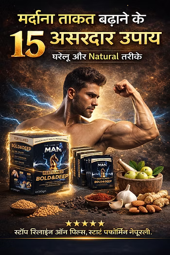 मर्दाना ताकत बढ़ाने के 15 असरदार उपाय — घरेलू और natural तरीके